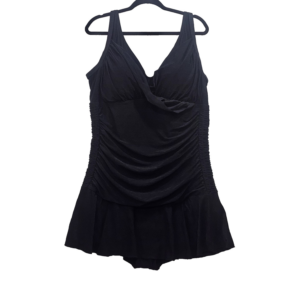Fashion Bug Black Women's Swimsuit / Dress Size 26W Beach Vacation Resort